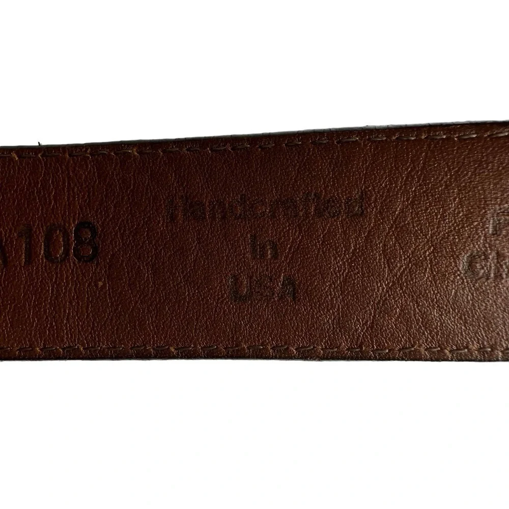 Brighton Belt Men’s 34.5” Brown Leather‎ Crafted in USA